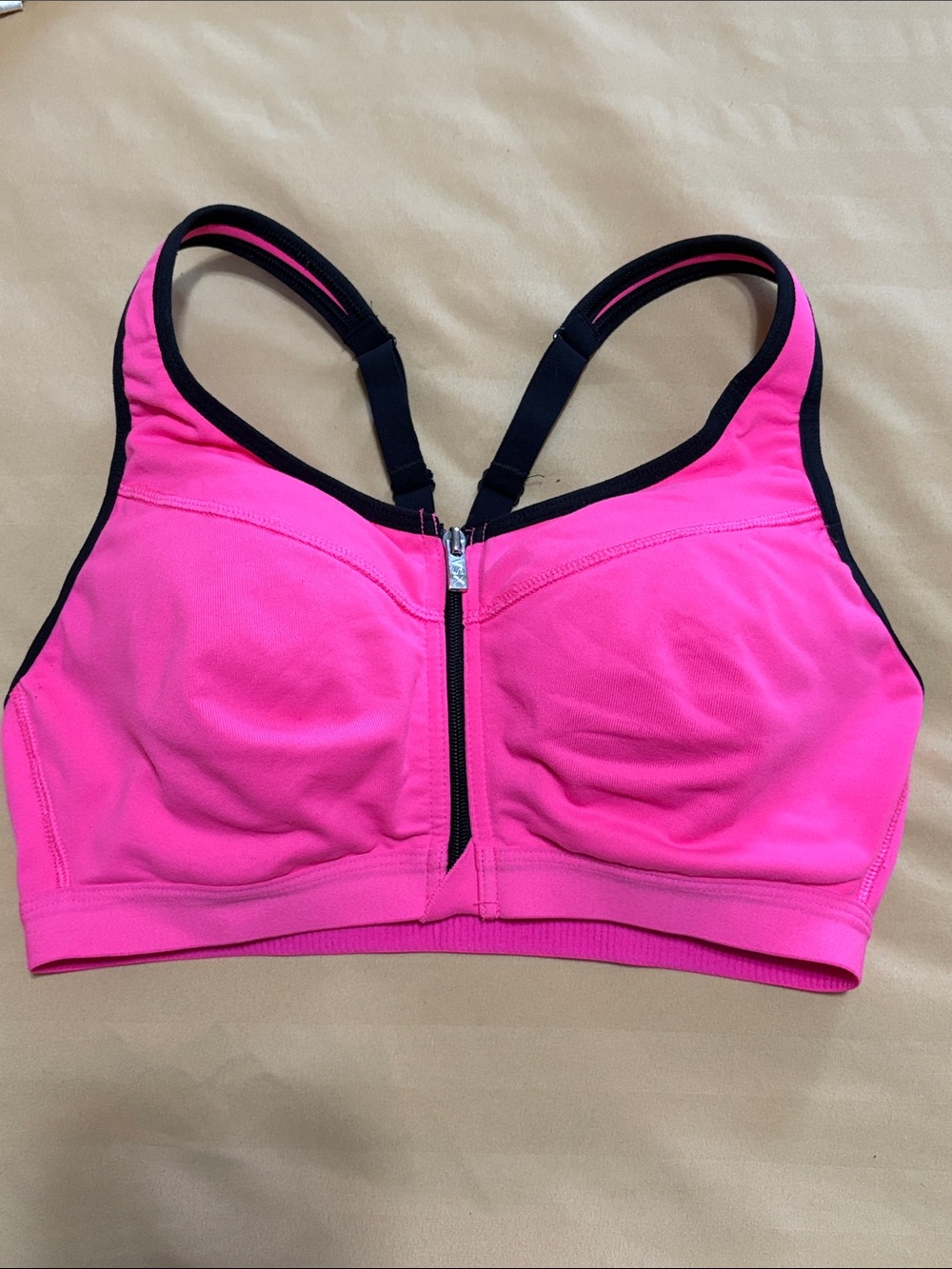 Victoria's Secret Hot Pink Front-Zip Sports Bra